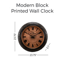 Load image into Gallery viewer, Modern Block Printed Wall Clock
