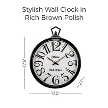 Load image into Gallery viewer, Stylish Wall Clock in Rich Bown Polish
