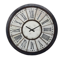 Load image into Gallery viewer, 38&quot; Diameter Antique Finish Wooden Wall Clock
