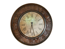 Load image into Gallery viewer, Wooden Hand Block Print Design Wall Clock
