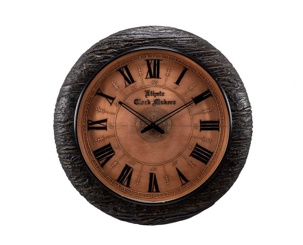 Modern Block Printed Wall Clock