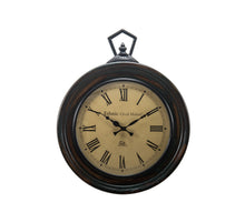 Load image into Gallery viewer, Antique Finish Wall Clock with Iron Hook
