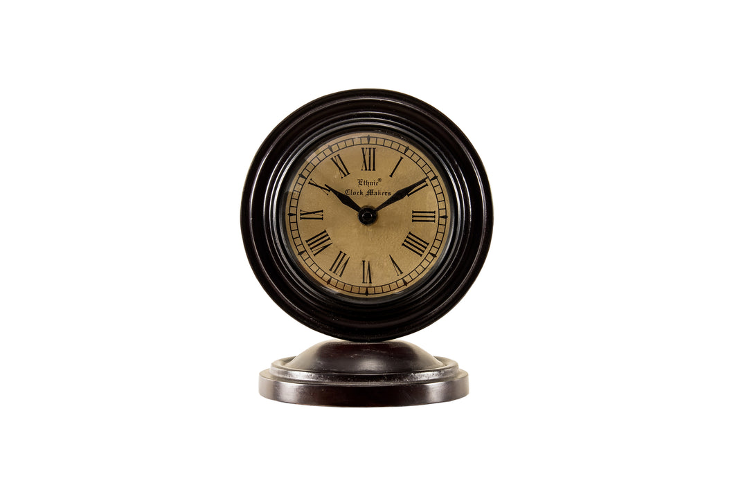Rich Brown Polished Table Clock