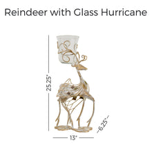 Load image into Gallery viewer, Reindeer with Glass Hurricane
