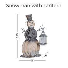 Load image into Gallery viewer, Snowman with Lantern
