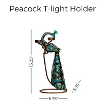 Load image into Gallery viewer, Peacock Tea Light Candle Holder
