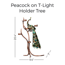 Load image into Gallery viewer, Peacock on Tea Light Candle Holder Tree
