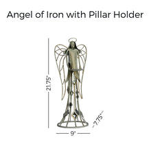 Load image into Gallery viewer, Angel of Iron with Candle Holder
