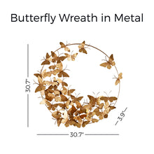 Load image into Gallery viewer, Butterfly Wreath in Metal

