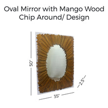 Load image into Gallery viewer, Oval Mirror with Mango Wood Chips
