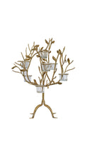 Load image into Gallery viewer, 22&quot; Tall Golden Tree Tea Light Candle Holder
