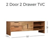 Load image into Gallery viewer, 55&quot; 2 Door 2 Drawer TV Unit
