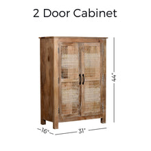 Load image into Gallery viewer, 44&quot; Tall Hand Carved 2 Door Cabinet
