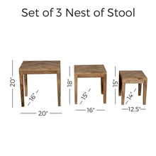 Load image into Gallery viewer, 20&quot; Long Nest of Stool Bundle - Set of 3
