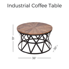 Load image into Gallery viewer, 36&quot; Long Industrial Coffee Table

