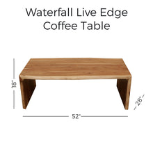 Load image into Gallery viewer, 52&quot; Long Live Edge Coffee Table
