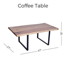 Load image into Gallery viewer, 47&quot; Long Live Edge Coffee Table
