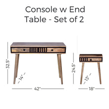 Load image into Gallery viewer, 42&quot; Long F Console Bundle with an End Table - Set of 2
