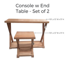 Load image into Gallery viewer, 42&quot; Long XX Console Bundle with an End Table - Set of 2
