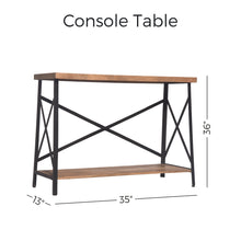 Load image into Gallery viewer, 42&quot; Long X Console Bundle with a pair of 21&quot; Tall End Tables - Set of 3
