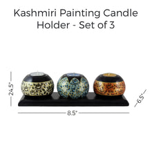 Load image into Gallery viewer, Kashmiri Painting Candle Holder - Set of 3
