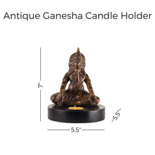 Load image into Gallery viewer, Antique Ganesha Candle Holder
