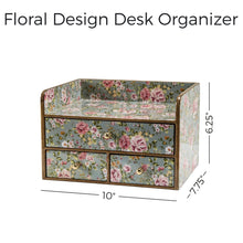 Load image into Gallery viewer, Floral Design Desk Organizer
