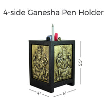 Load image into Gallery viewer, 4-Sided Ganesha Pen Holder
