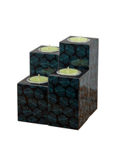 Load image into Gallery viewer, Set of 4 Candle Holder in Dark Abstract Design
